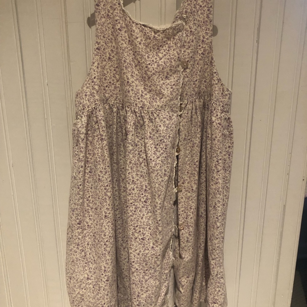 Girls Marie Chantal dress sleeveless purple floral with lace detailing (6)